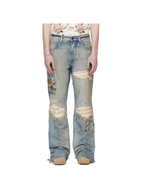 AMIRI Blue Chateau MX1 Straight Flare Jeans