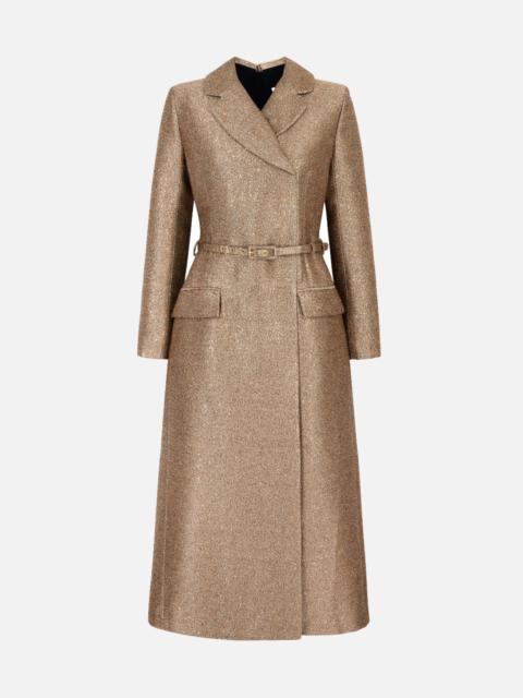 EMILIA WICKSTEAD Kalonice Dress In Gold Sequin Tweed