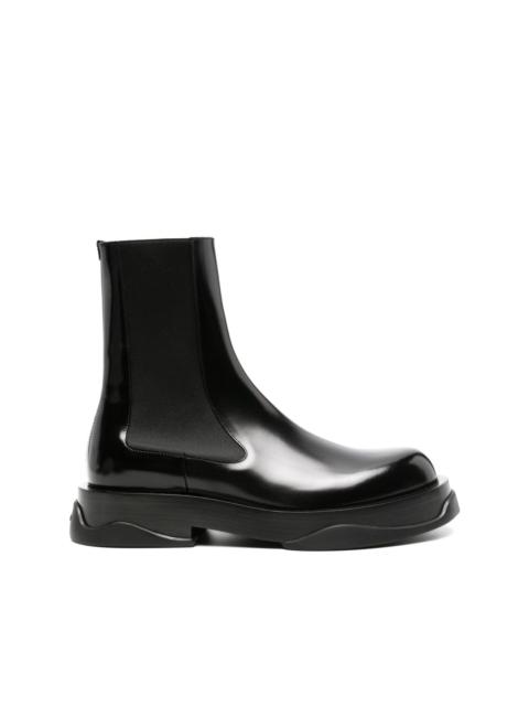 chunky leather Chelsea boots
