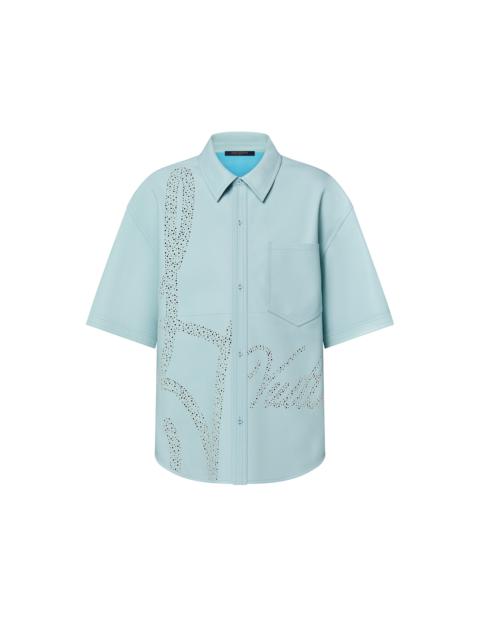Louis Vuitton Perforated Leather Short-Sleeved Shirt