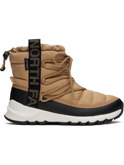 The North Face Brown ThermoBall Lace Up Waterproof Boots