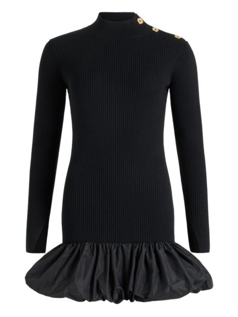 PATOU ribbed ruffle-hem mini dress