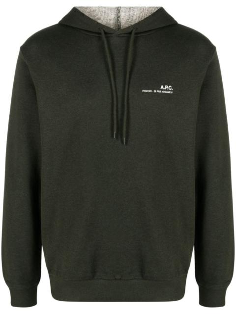 logo-print drawstring hoodie