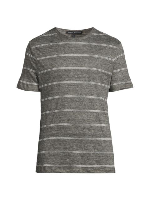 ROBERT BARAKETT Men's Folsom Striped T-Shirt - Charcoal