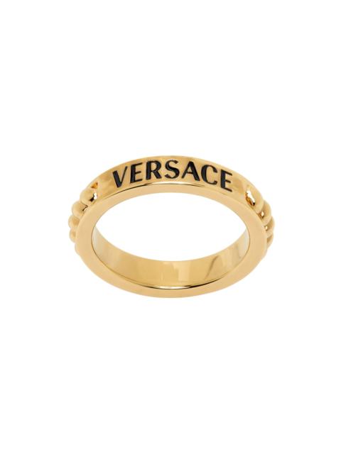 VERSACE Gold Logo Ring