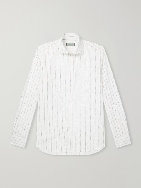 Canali Striped Cotton-Poplin Shirt