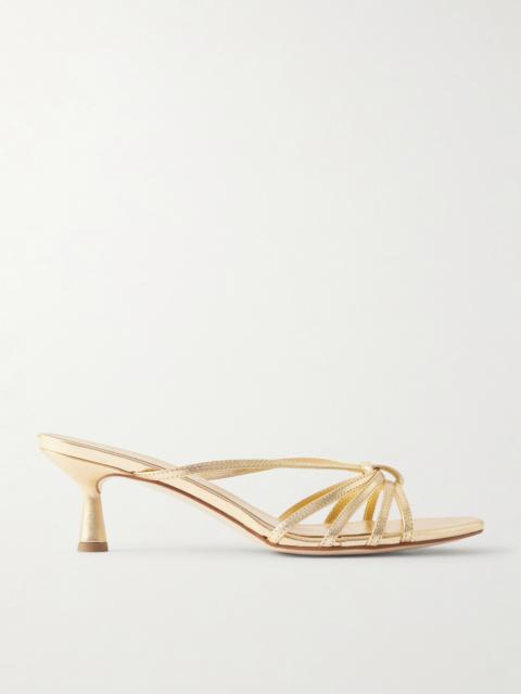 Aeyde Abby Metallic Leather Mules