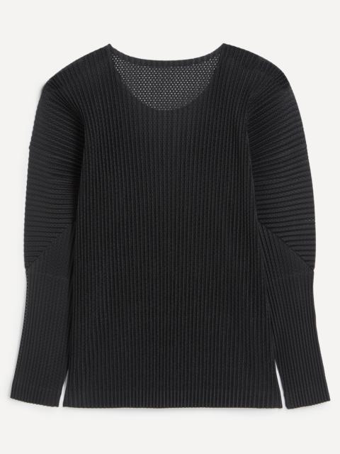 ISSEY MIYAKE LIGHT MESH Black Top