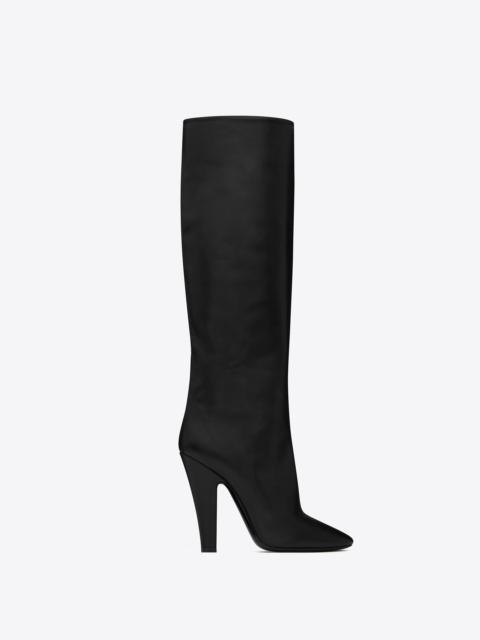 SAINT LAURENT 68 tube boots in smooth leather