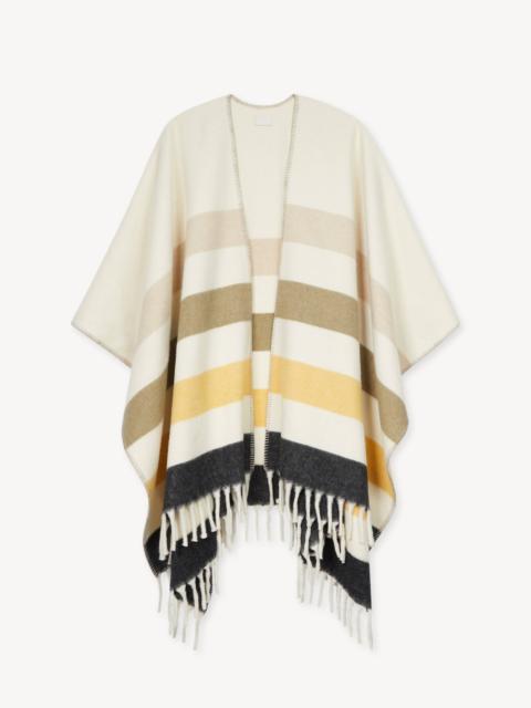 KENZO 'KENZO Stripes' poncho in wool