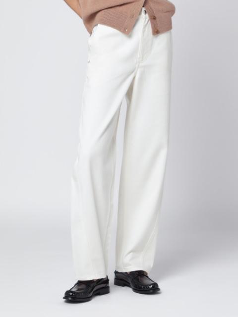 Maison Kitsuné White cotton trousers