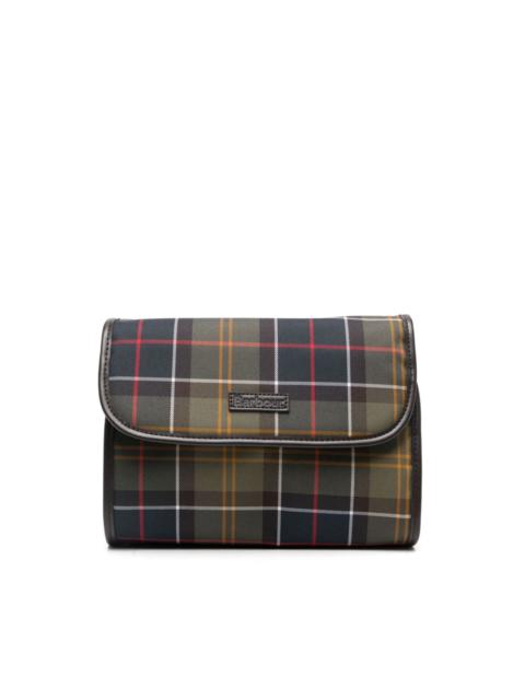 tartan hanging washbag