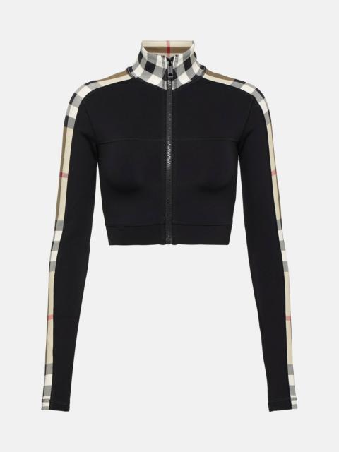 Burberry Check technical jersey track jacket