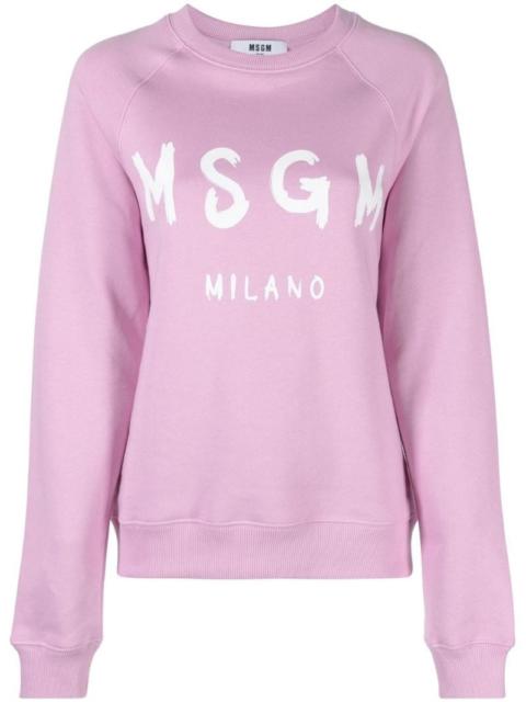 MSGM logo-print crew-neck sweatshirt