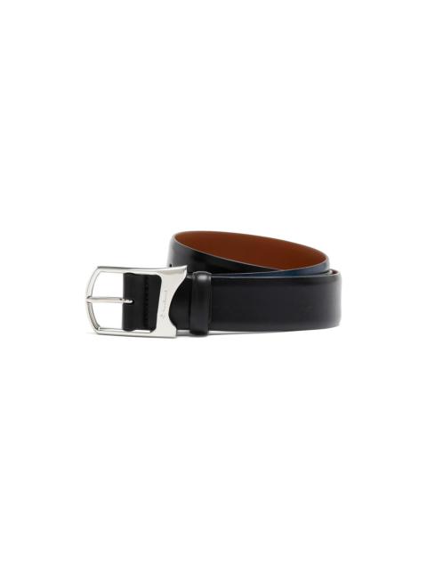 Santoni Men's blue leather adjustable belt