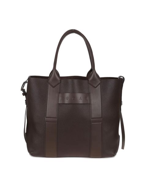 HOGAN Script medium leather tote bag