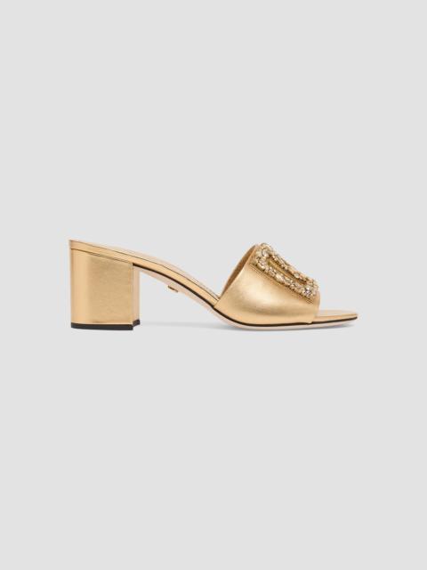 Dolce & Gabbana Women's SGX D & G Cutout Leather Sandals - Oro