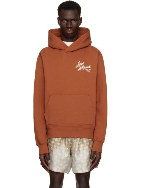 AMIRI Orange 'Amiri Hollywood' Hoodie