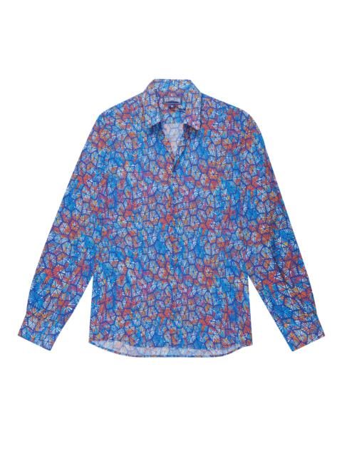 Vilebrequin Unisex Cotton Voile Lightweight Shirt Carapaces Multicolores