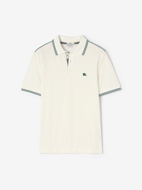 Burberry Cotton Blend Tennis Polo Shirt