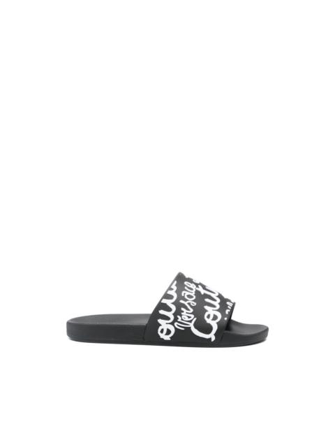 VERSACE JEANS COUTURE printed slides