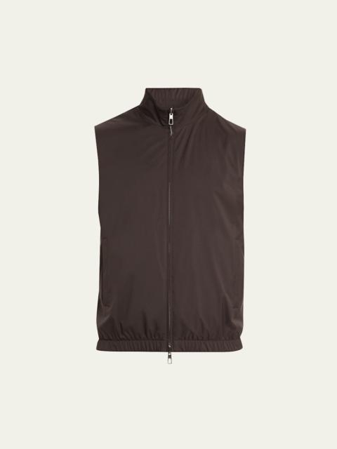Loro Piana Men's Microfiber/Wool Reversible Zip Vest