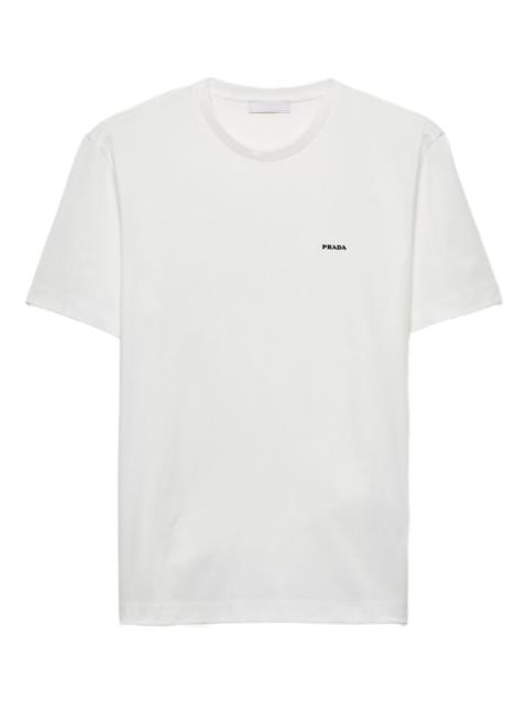 Prada logo-embroidered T-shirt