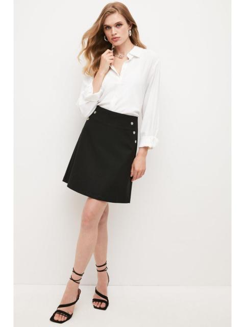 KAREN MILLEN Essential Techno Woven Skirt
