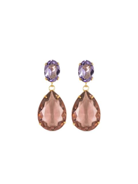 Jennifer Behr 18kt gold-plated Kyra crystal earrings