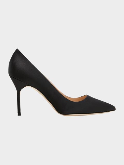 Manolo Blahnik BB 90mm Satin Pumps