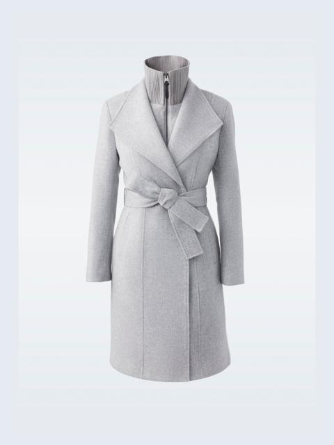 MACKAGE NORITA 2-in-1 double face wool coat with sash
