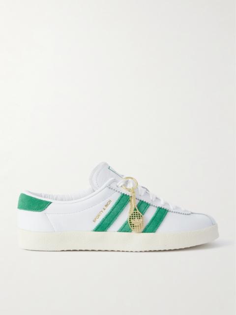 adidas Originals + Sporty & Rich Suede-trimmed Leather Sneakers