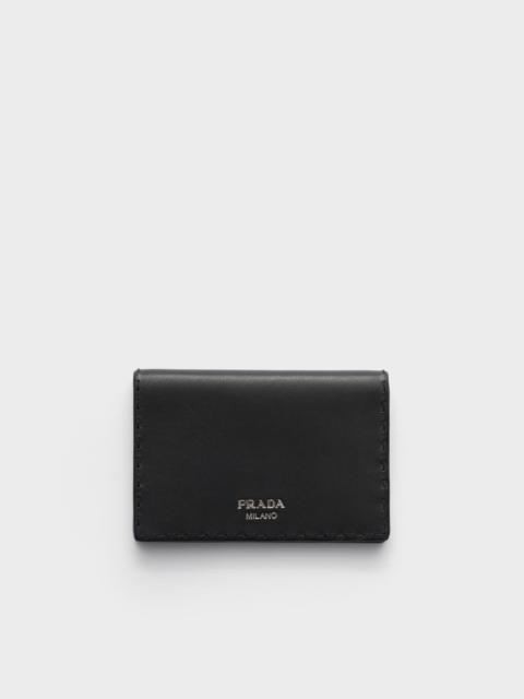 Prada Antiqued leather card holder