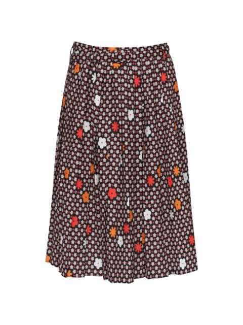 MM6 Maison Margiela floral-print midi skirt