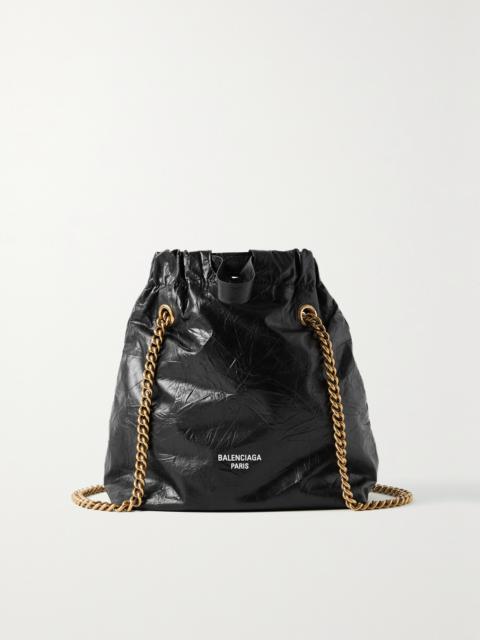 BALENCIAGA Crinkled-leather Shoulder Bag