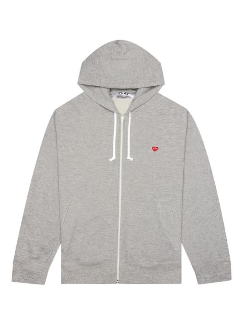 Comme des Garçons PLAY heart-embroidered zip-up sweatshirts