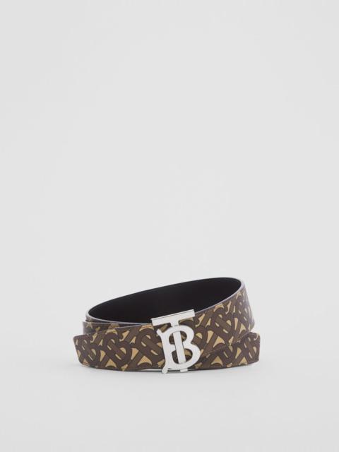 Burberry Reversible Monogram Print and Leather Belt