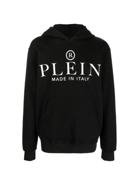 PHILIPP PLEIN logo-print cotton hoodie