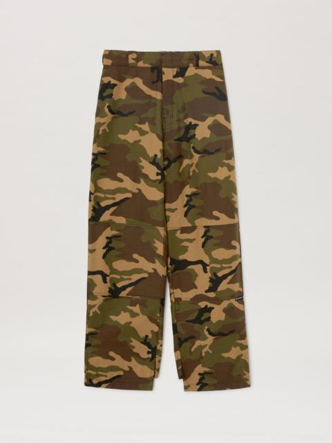 Palm Angels Sartorial Waistband Camo Work Pants