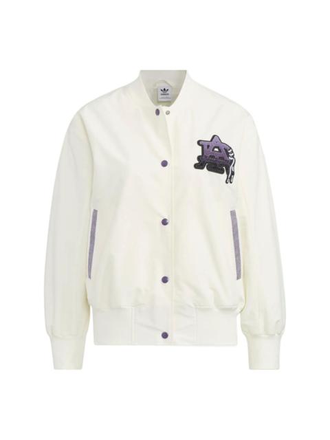 adidas (WMNS) adidas Modern Collegiate Bomber Jacket Asia Sizing 'White' HS1918