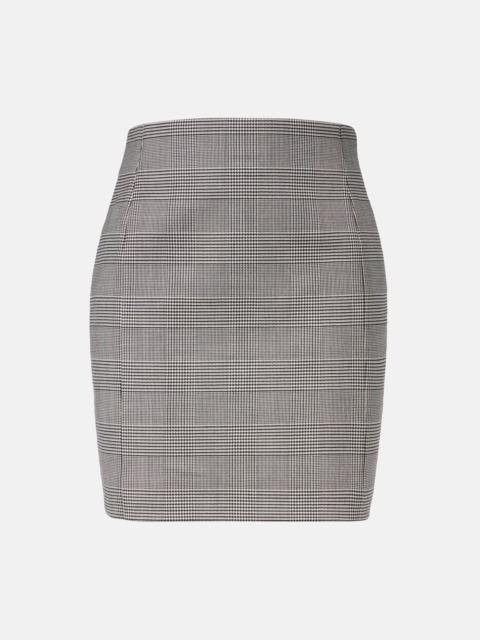 Balmain Houndstooth wool-blend miniskirt