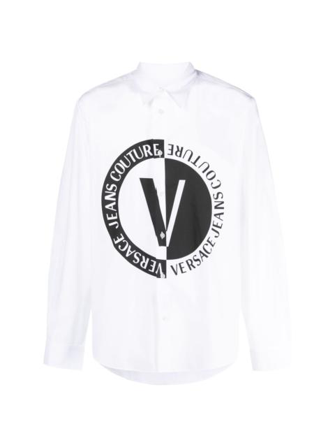 logo-print cotton shirt