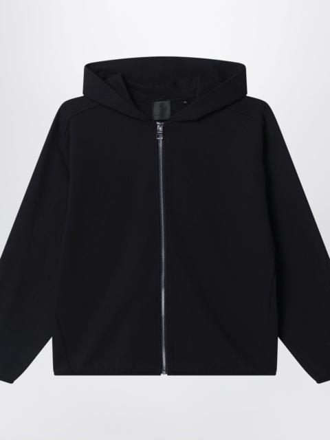 Givenchy Black zip-up sweatshirt with logo embroidery
