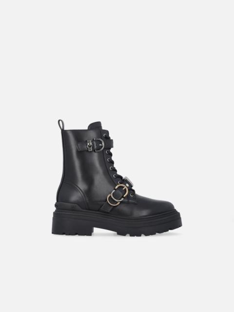 PINKO COMBAT BOOTS WITH METAL INSERTS
