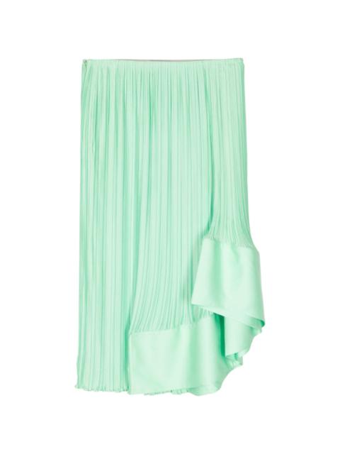 asymmetric pleated skirt