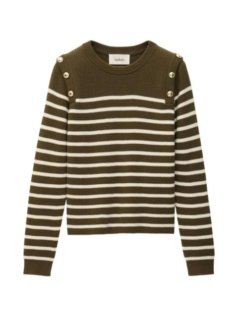 ba&sh Matio striped button-detail jumper