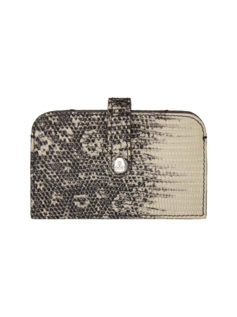 Vivienne Westwood Gray & Off-White Accordion Card Holder