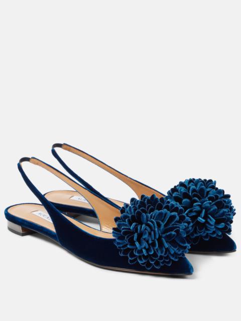 Couturier velvet slingback flats