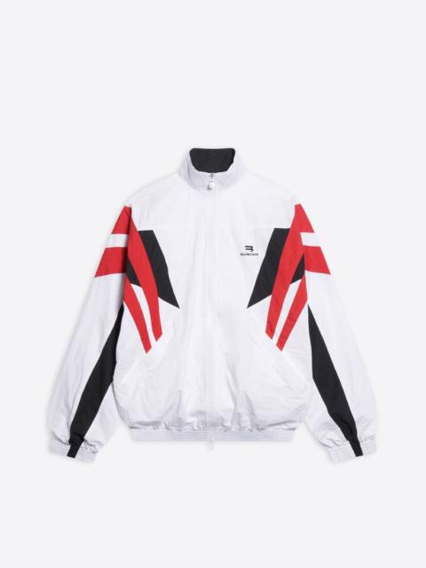 BALENCIAGA Men's Sporty B Tracksuit Jacket  in White