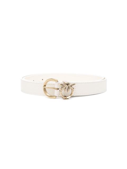 PINKO Love-Birds-motif leather belt